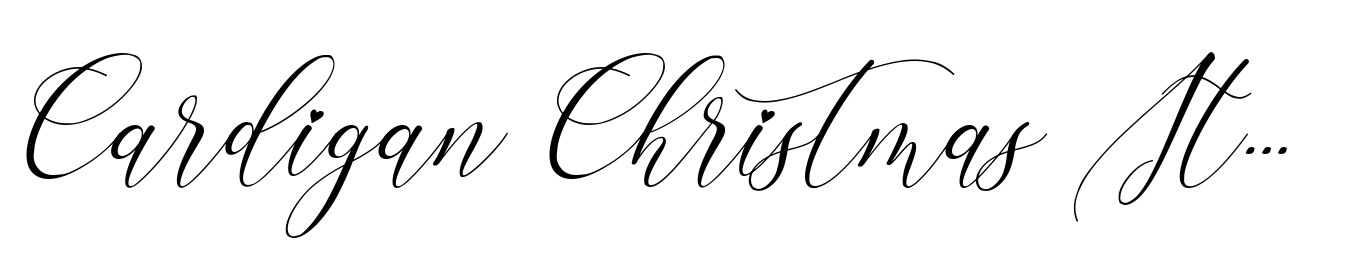 Cardigan Christmas Italic